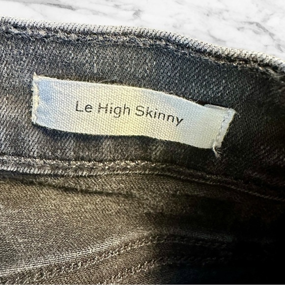Frame Denim ‘Le High Skinny’ Snap Fly Jeans in “Bestwick” Dark Gray Wash Size 26 - Picture 11 of 16